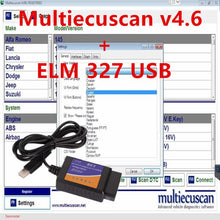 Load image into Gallery viewer, 2021 Hot Sell MultiEcuScan V4.6 Registered Unlimited Multi Ecu Scan for Fiat Can Work with ELM327