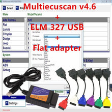 Load image into Gallery viewer, 2021 Hot Sell MultiEcuScan V4.6 Registered Unlimited Multi Ecu Scan for Fiat Can Work with ELM327