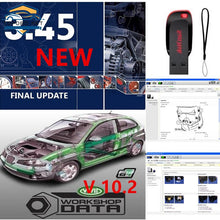 Load image into Gallery viewer, Newest version Autodata 3.45 and vivid workshop 10.2 Auto Repair Software + install video guide+ remote install help