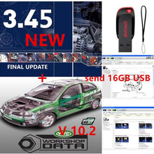 Load image into Gallery viewer, Newest version Autodata 3.45 and vivid workshop 10.2 Auto Repair Software + install video guide+ remote install help