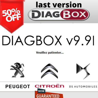 DIAGBOX 9.91 ALL PSA + OPEL VEHICLES (Peugeot, Citroën...etc) VMWARE  LAST VERSION BEST PRICE